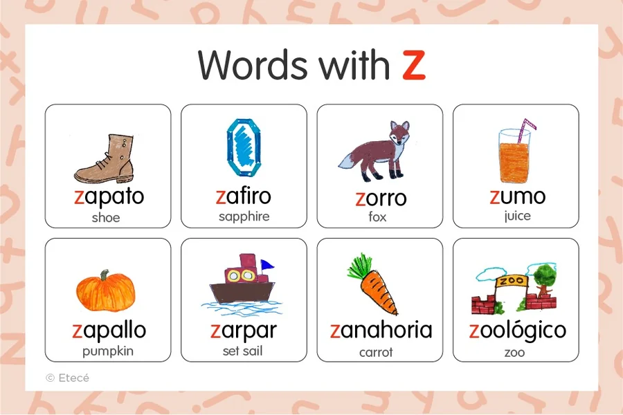 Words in Spanish That Start with Z